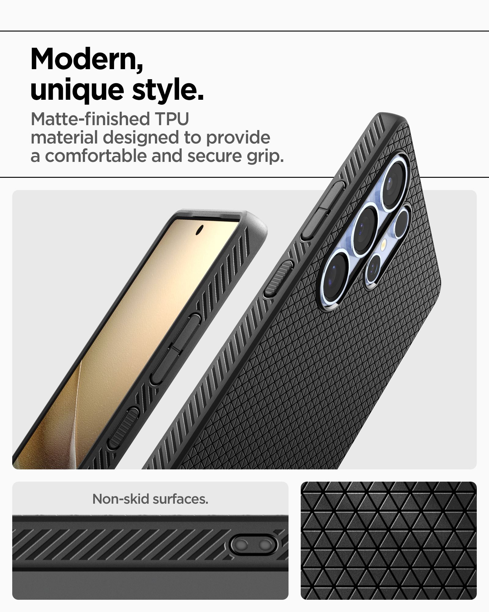 Spigen Liquid Air, matte black - Samsung Galaxy S25 Ultra (16)