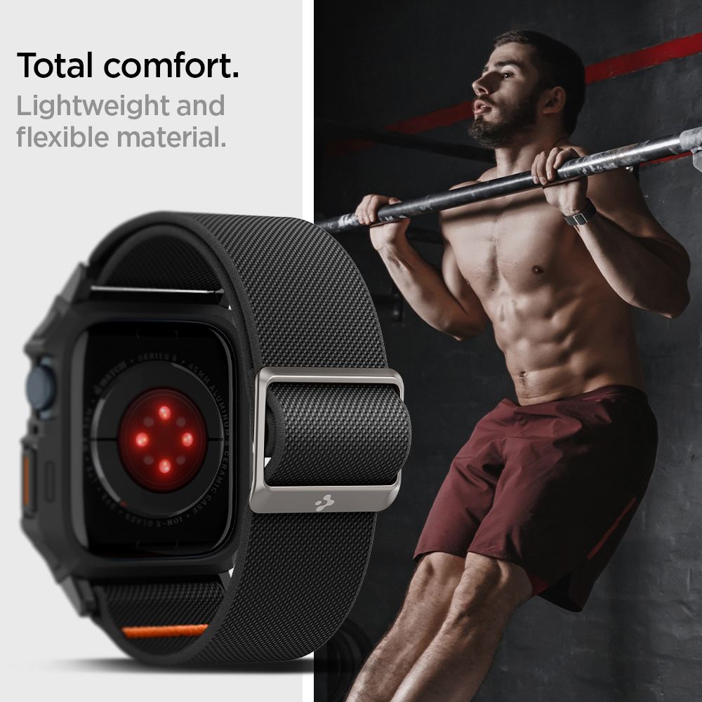 Spigen Lite Fit Pro, matte black - Apple Watch 45mm/44mm (11)