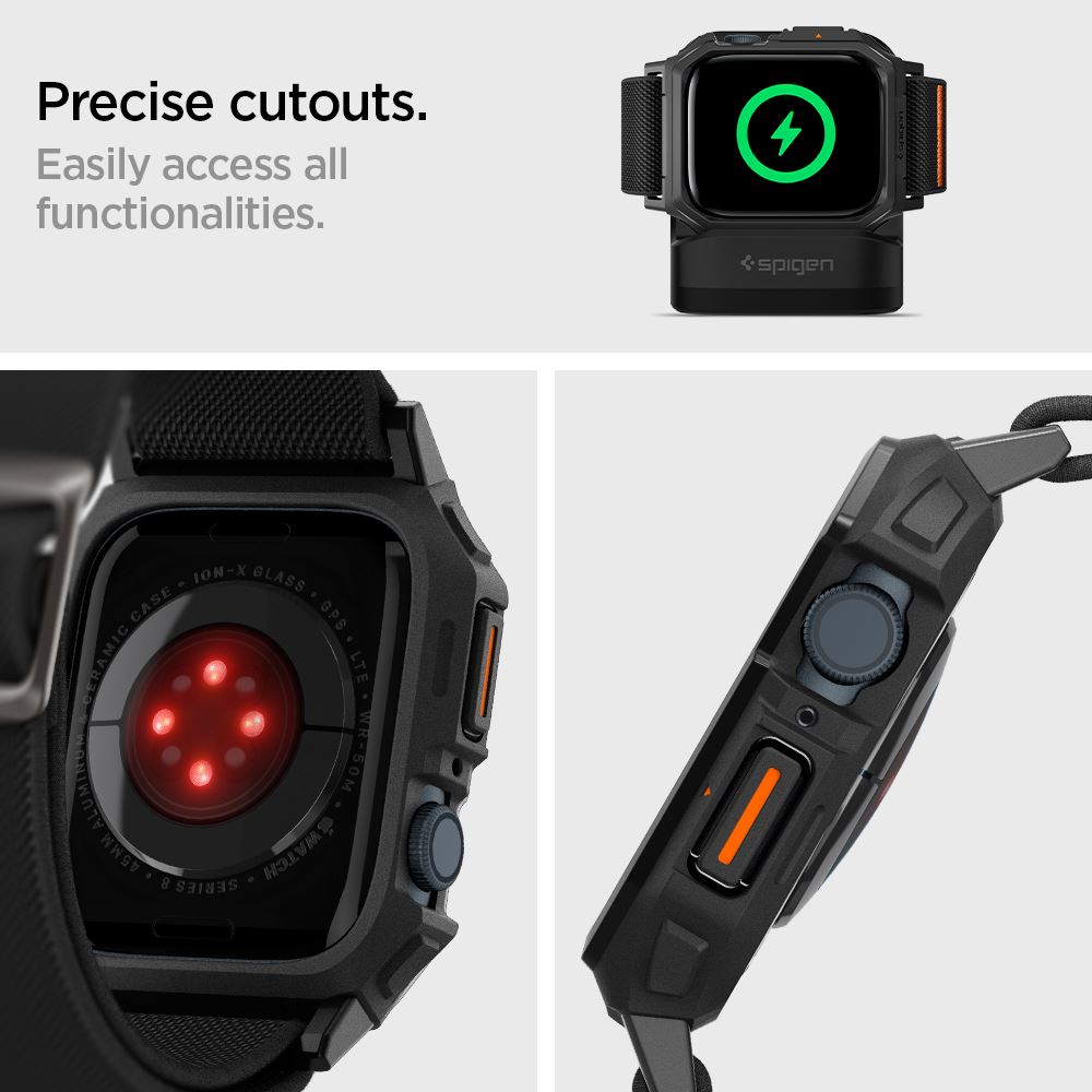 Spigen Lite Fit Pro, matte black - Apple Watch 45mm/44mm (13)