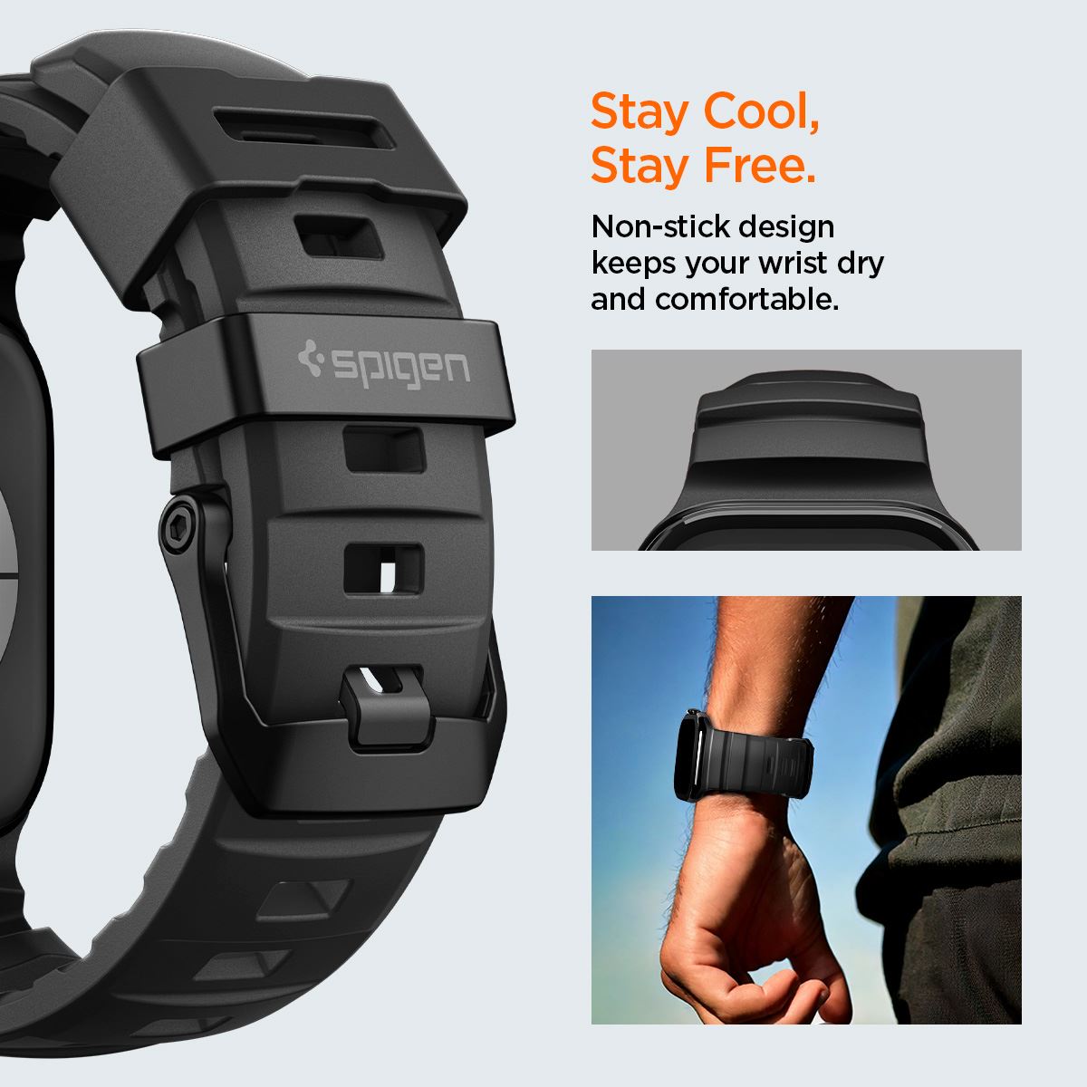 Spigen Silicone Band, black - Apple Watch 49mm/46mm/45mm/44mm (17)