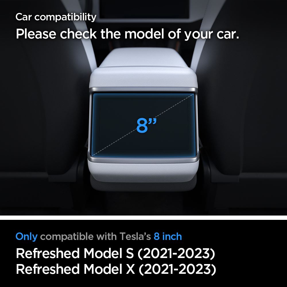 Spigen Tesla Glass.tR Slim Screen Protector, crystal clear - Model X(2022)/S(2021) 8" (4)