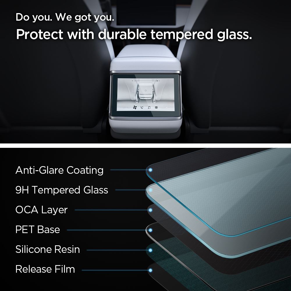Spigen Tesla Glass.tR Slim Screen Protector, crystal clear - Model X(2022)/S(2021) 8" (5)