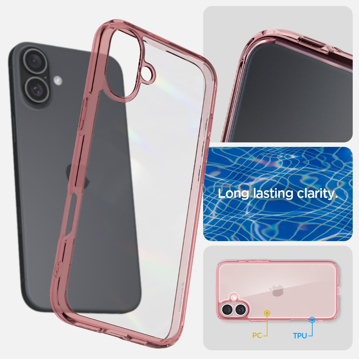 Spigen Ultra Hybrid, rose crystal - iPhone 16 (10)