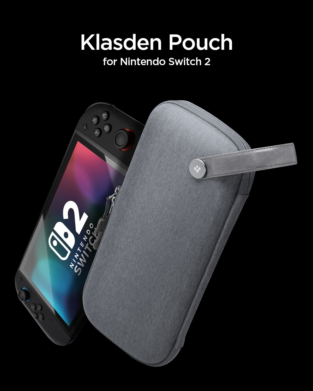 Spigen Klasden Pouch, charcoal gray - Nintendo Switch 2 (15)
