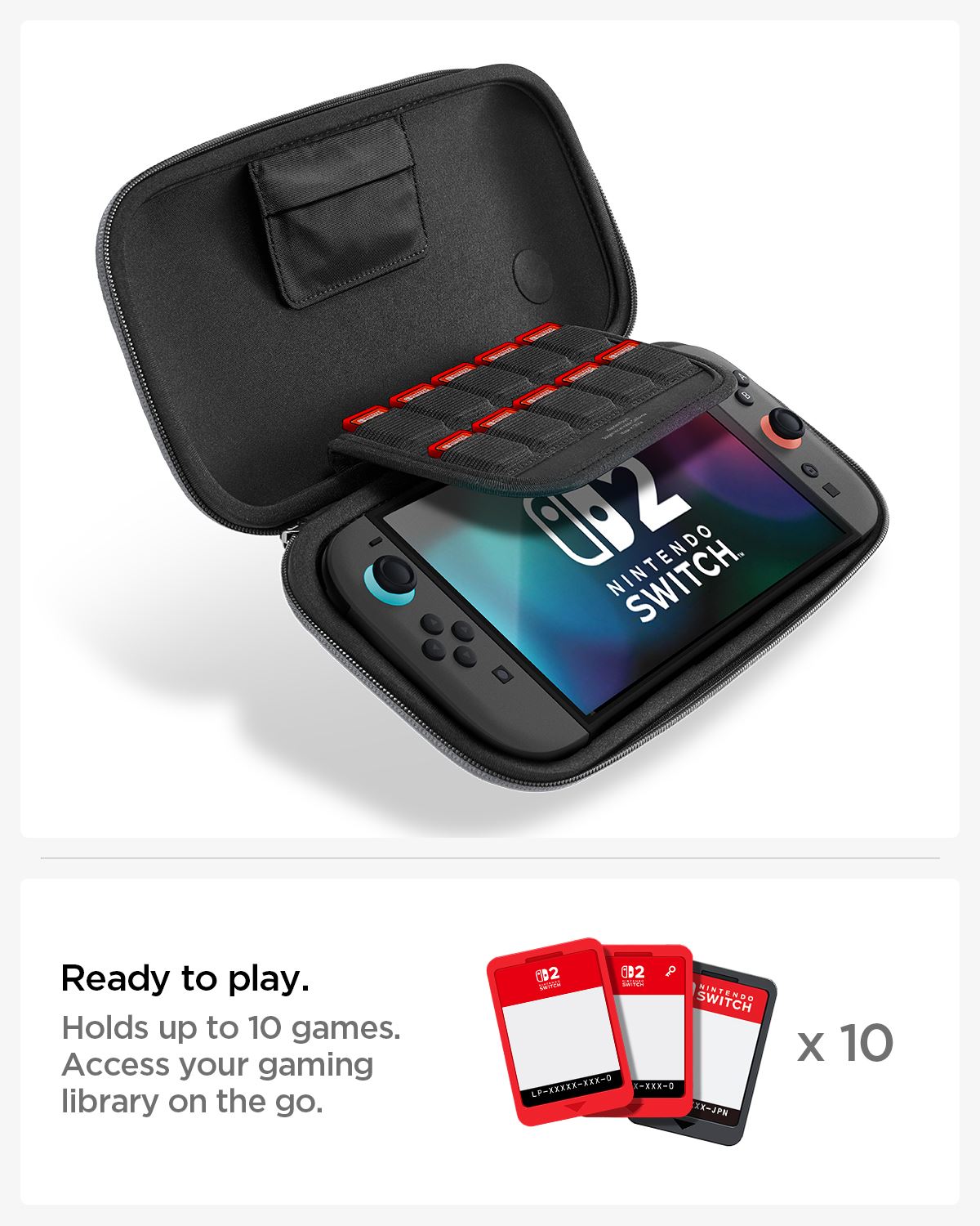 Spigen Klasden Pouch, charcoal gray - Nintendo Switch 2 (17)