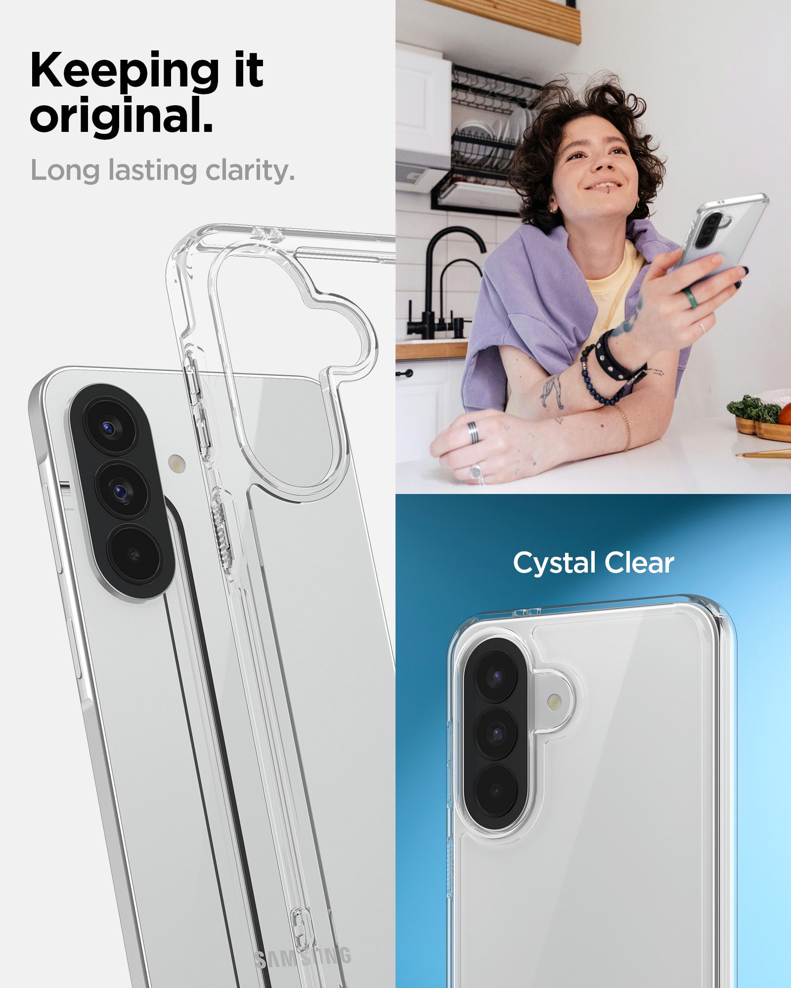 Spigen Ultra Hybrid, crystal clear - Samsung Galaxy A57 5G (10)