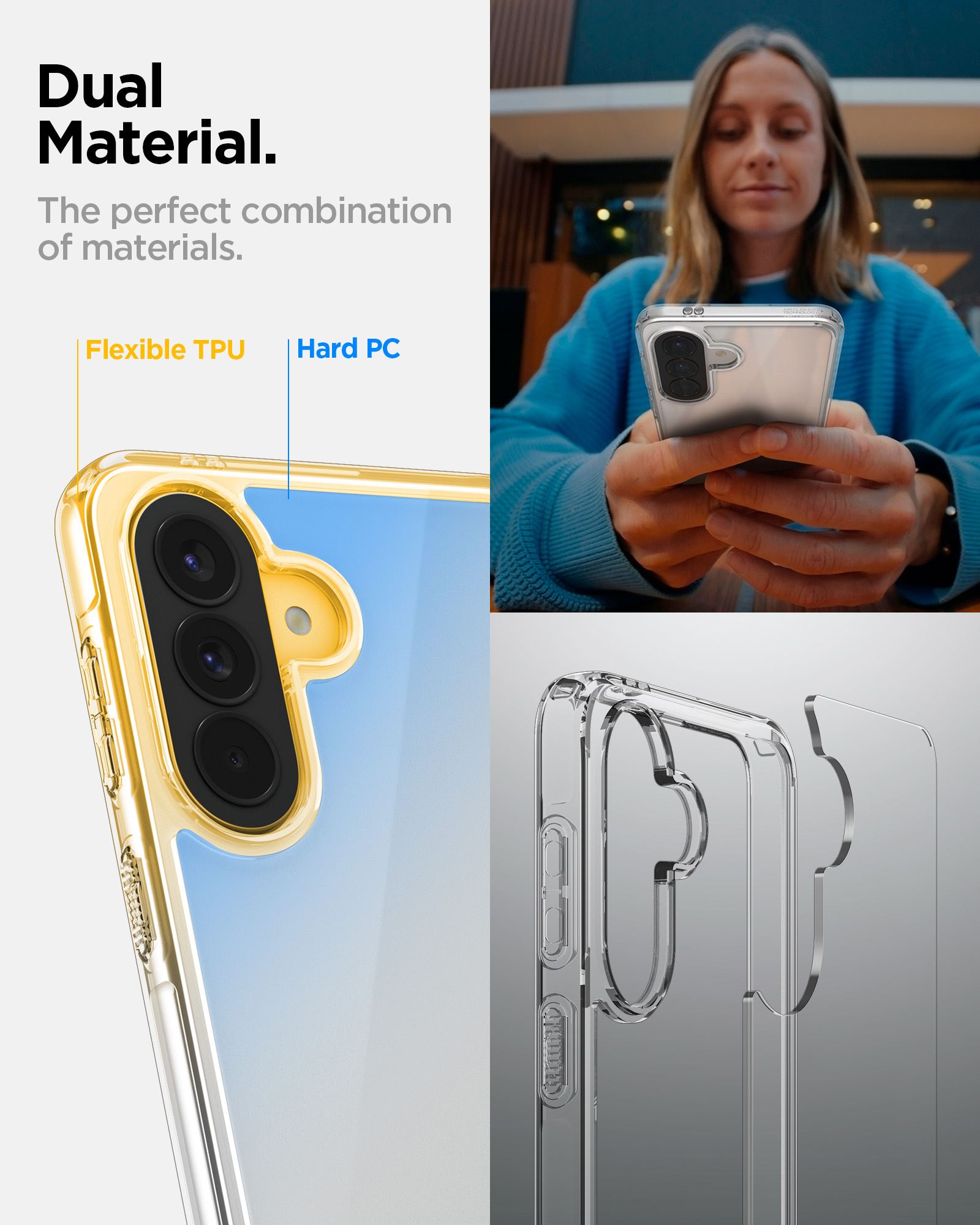 Spigen Ultra Hybrid, crystal clear - Samsung Galaxy A57 5G (12)