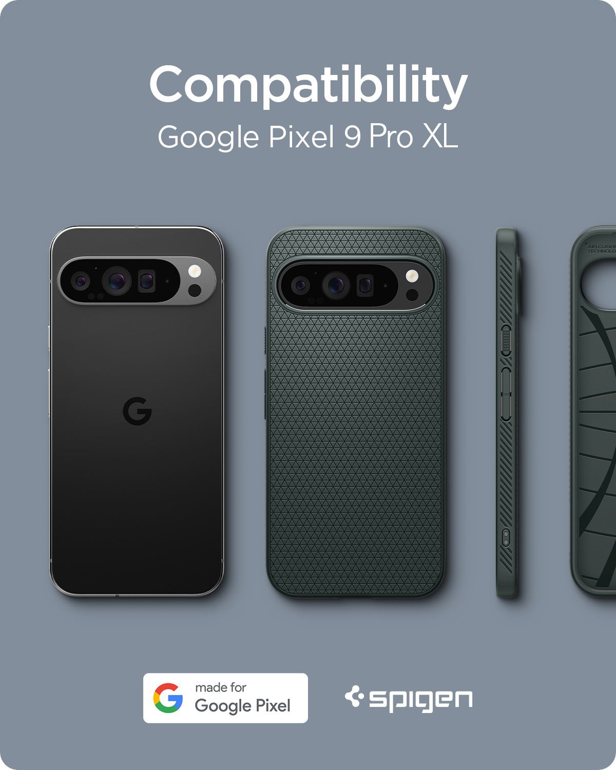 Spigen Liquid Air, abyss green - Google Pixel 9 Pro XL (12)