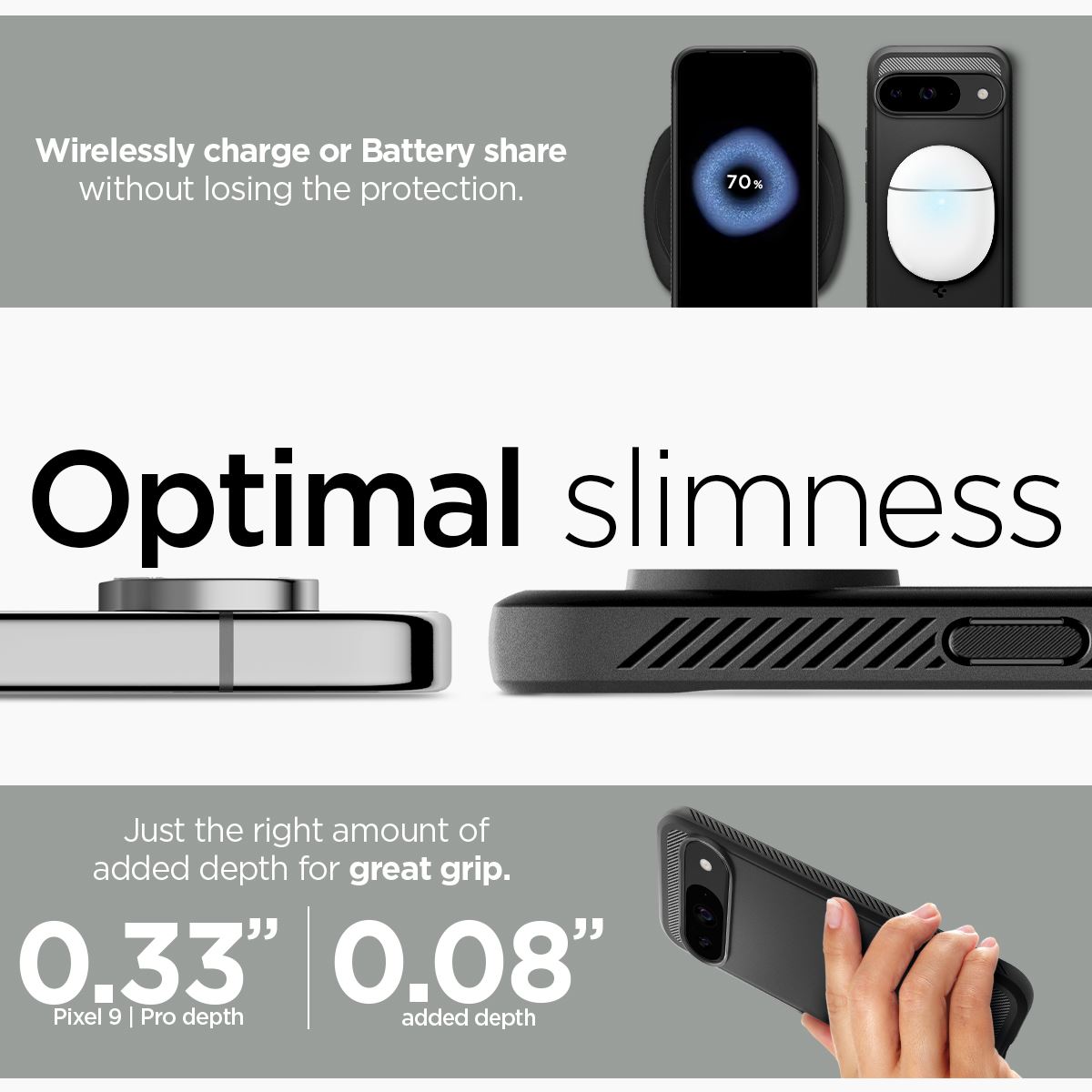 Spigen Rugged Armor, matte black - Google Pixel 9 Pro/Pixel 9 (14)