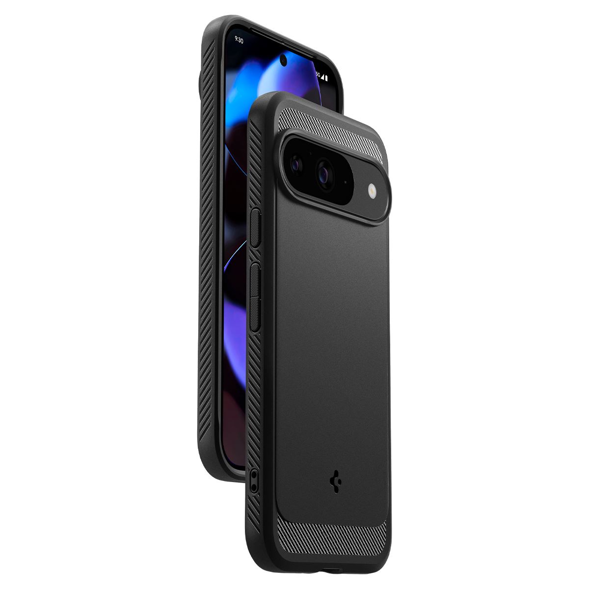 Spigen Rugged Armor, matte black - Google Pixel 9 Pro/Pixel 9 (7)