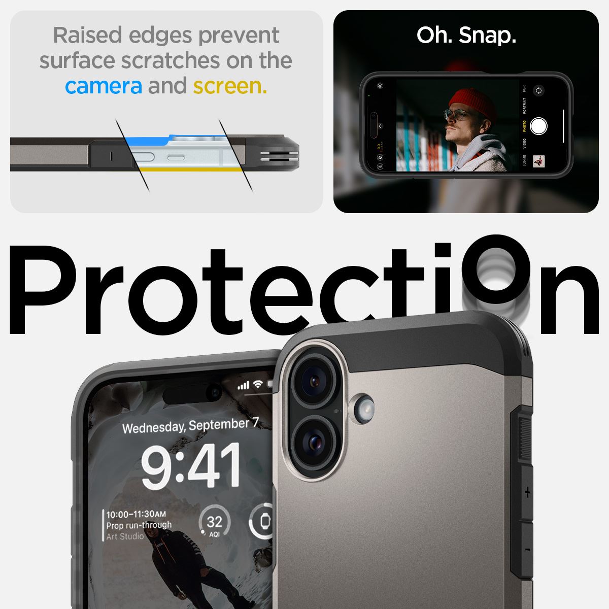 Spigen Tough Armor MagSafe, gunmetal - iPhone 16 (13)