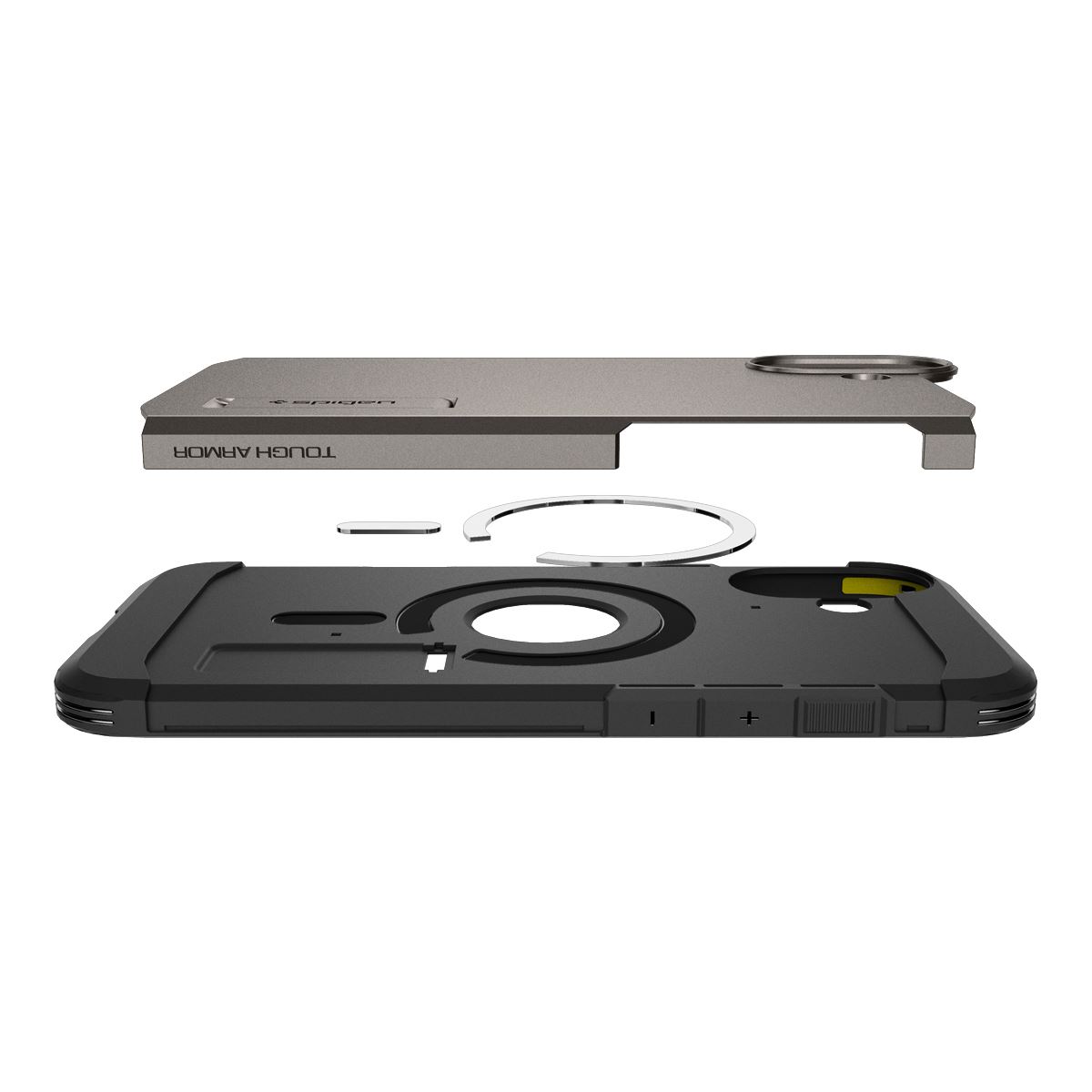 Spigen Tough Armor MagSafe, gunmetal - iPhone 16 (8)