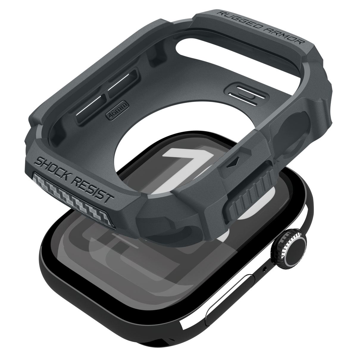 Spigen Rugged Armor 2, dark gray - Apple Watch 11 46mm (8)