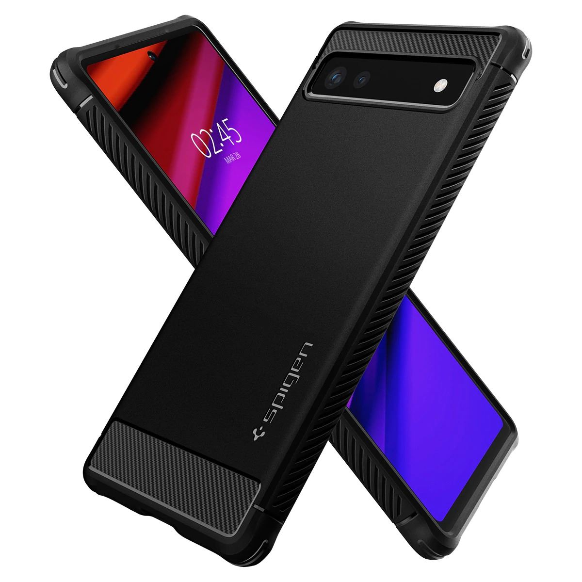 Spigen Rugged Armor, black - Google Pixel 6a (2)
