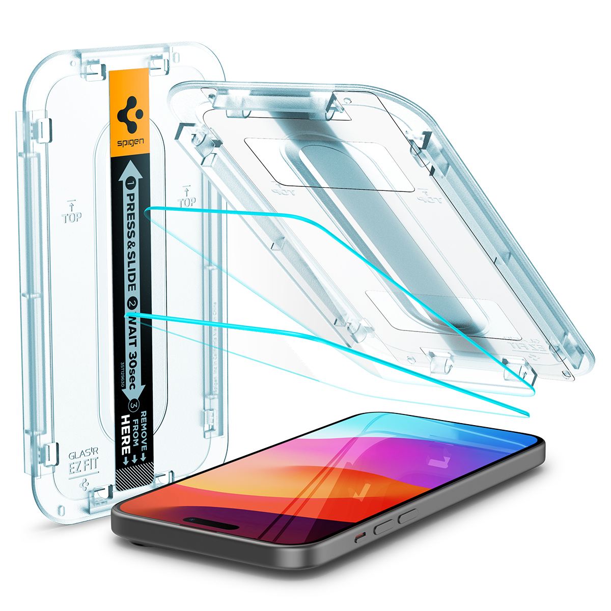 Spigen Glass tR EZ Fit 2 Pack, transparency - iPhone 16/15 Plus (1)