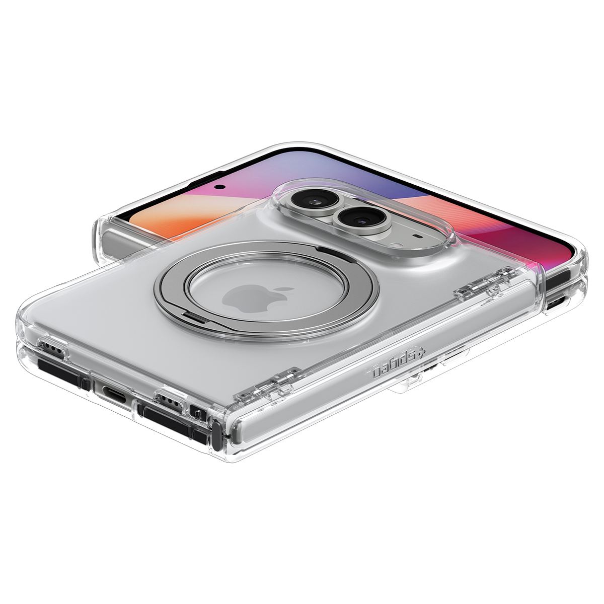 Spigen Ultra Hybrid Pro S MagSafe, clear white - iPhone Duo (6)