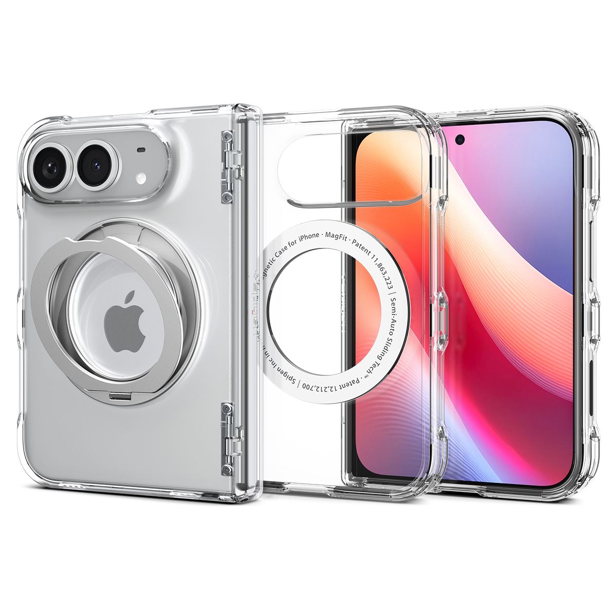 Spigen Ultra Hybrid Pro S MagSafe, clear white - iPhone Duo