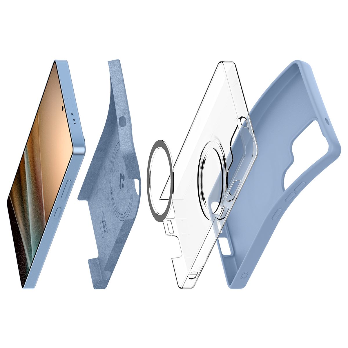 Spigen Silicone Fit MagSafe, sapphire blue - Samsung Galaxy S25 Ultra (15)