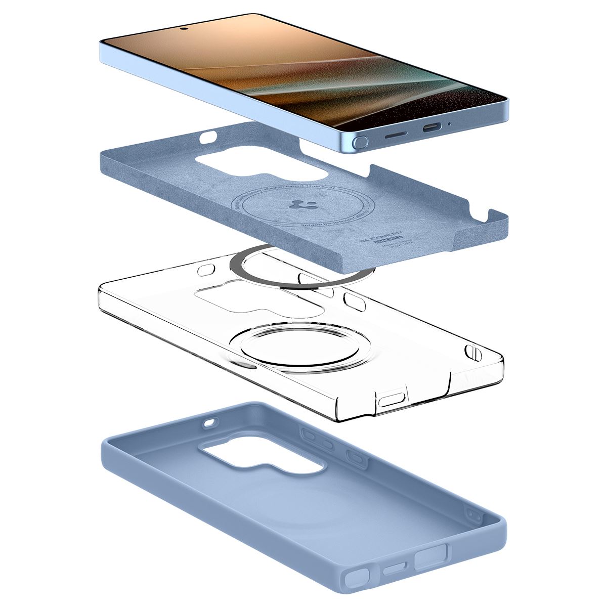 Spigen Silicone Fit MagSafe, sapphire blue - Samsung Galaxy S25 Ultra (7)