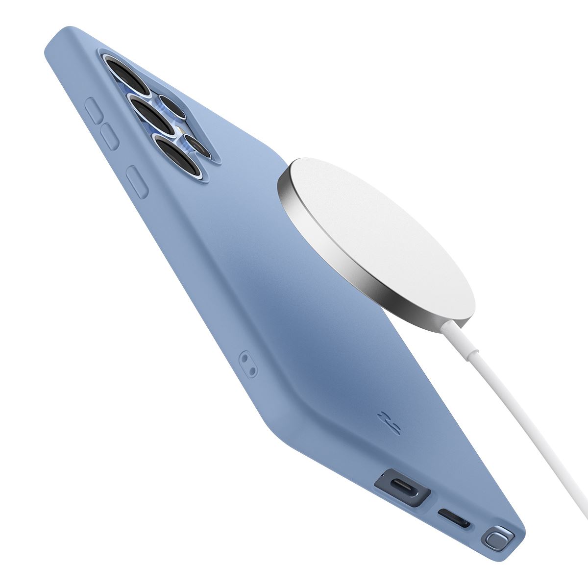 Spigen Silicone Fit MagSafe, sapphire blue - Samsung Galaxy S25 Ultra (9)