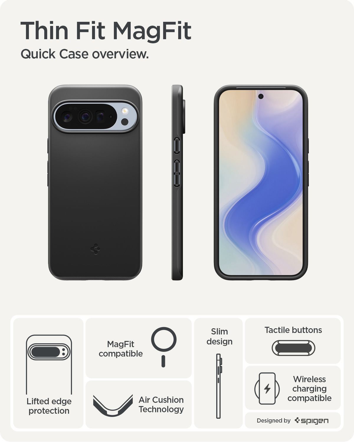 Spigen Thin Fit MagSafe, black - Google Pixel 10 Pro XL (13)