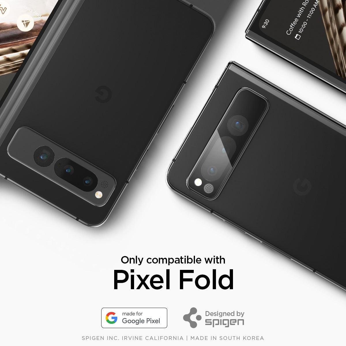 Spigen Glass EZ Fit Optik Pro 2 Pack, black - Google Pixel Fold (10)