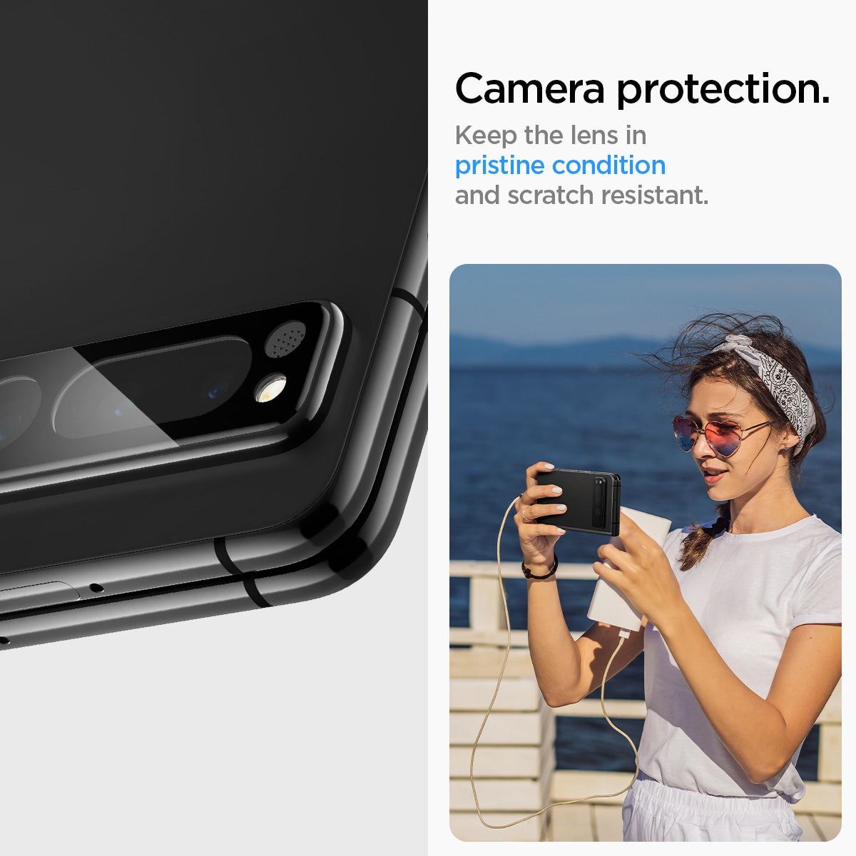 Spigen Glass EZ Fit Optik Pro 2 Pack, black - Google Pixel Fold (11)