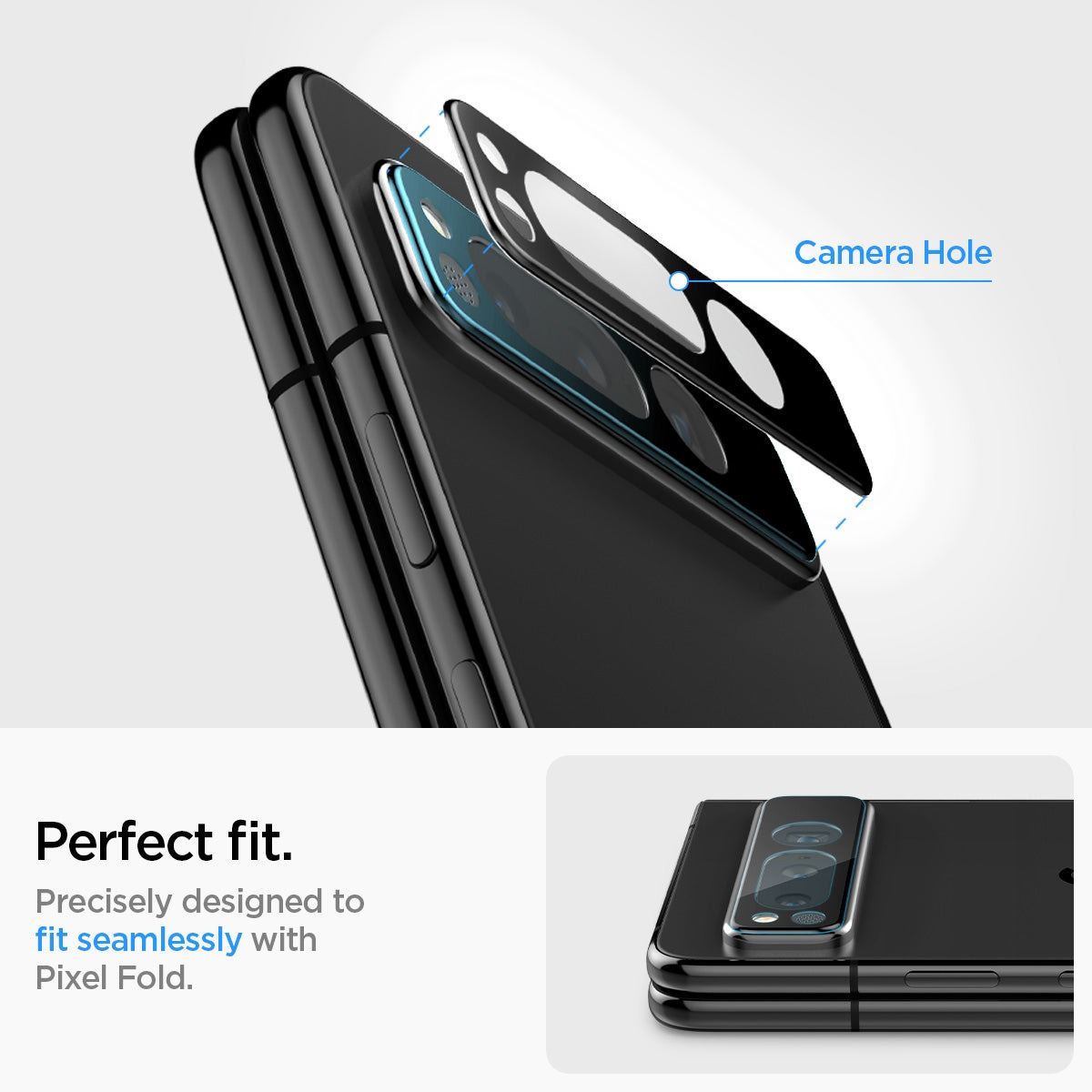Spigen Glass EZ Fit Optik Pro 2 Pack, black - Google Pixel Fold (12)