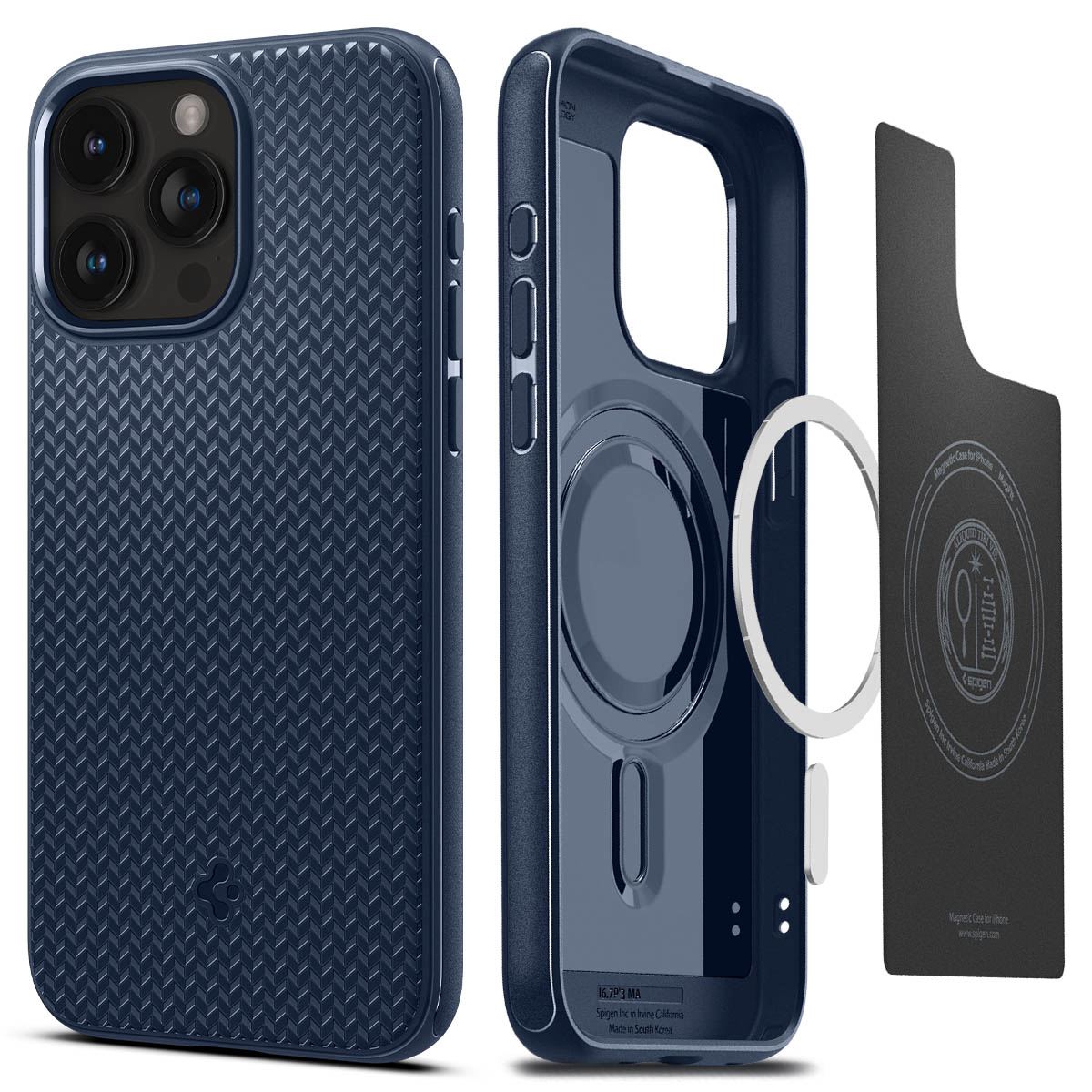 Spigen Mag Armor MagSafe, navy blue - iPhone 15 Pro Max (1)