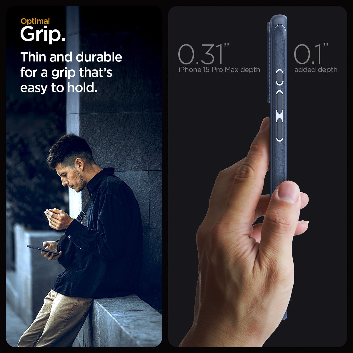 Spigen Mag Armor MagSafe, navy blue - iPhone 15 Pro Max (11)