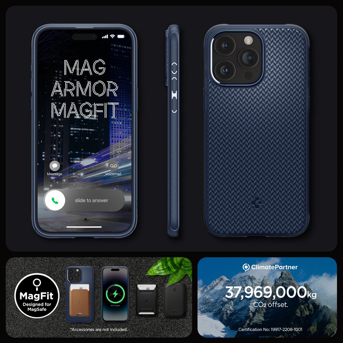 Spigen Mag Armor MagSafe, navy blue - iPhone 15 Pro Max (14)