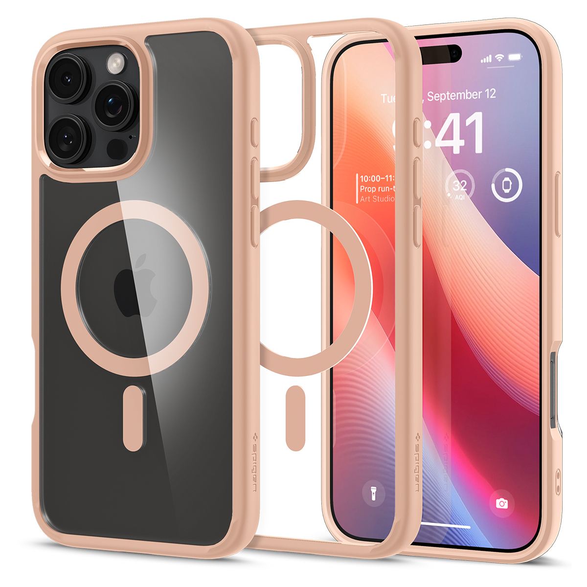 Spigen Ultra Hybrid MagSafe, rose titanium - iPhone 16 Pro Max (1)