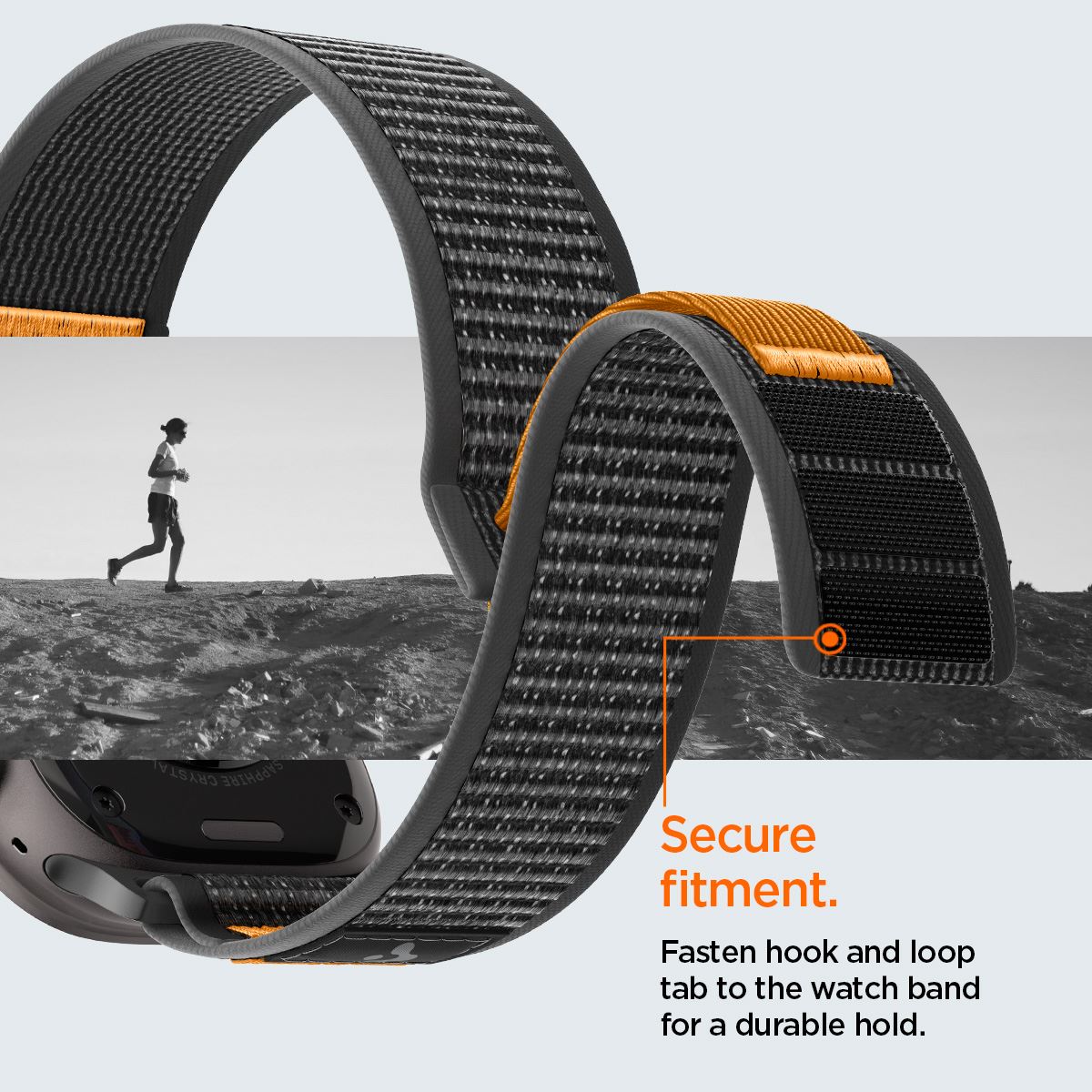 Spigen Athlex Air 2 Active Band, black orange - Apple Watch 49mm/46mm/45mm/44mm (18)