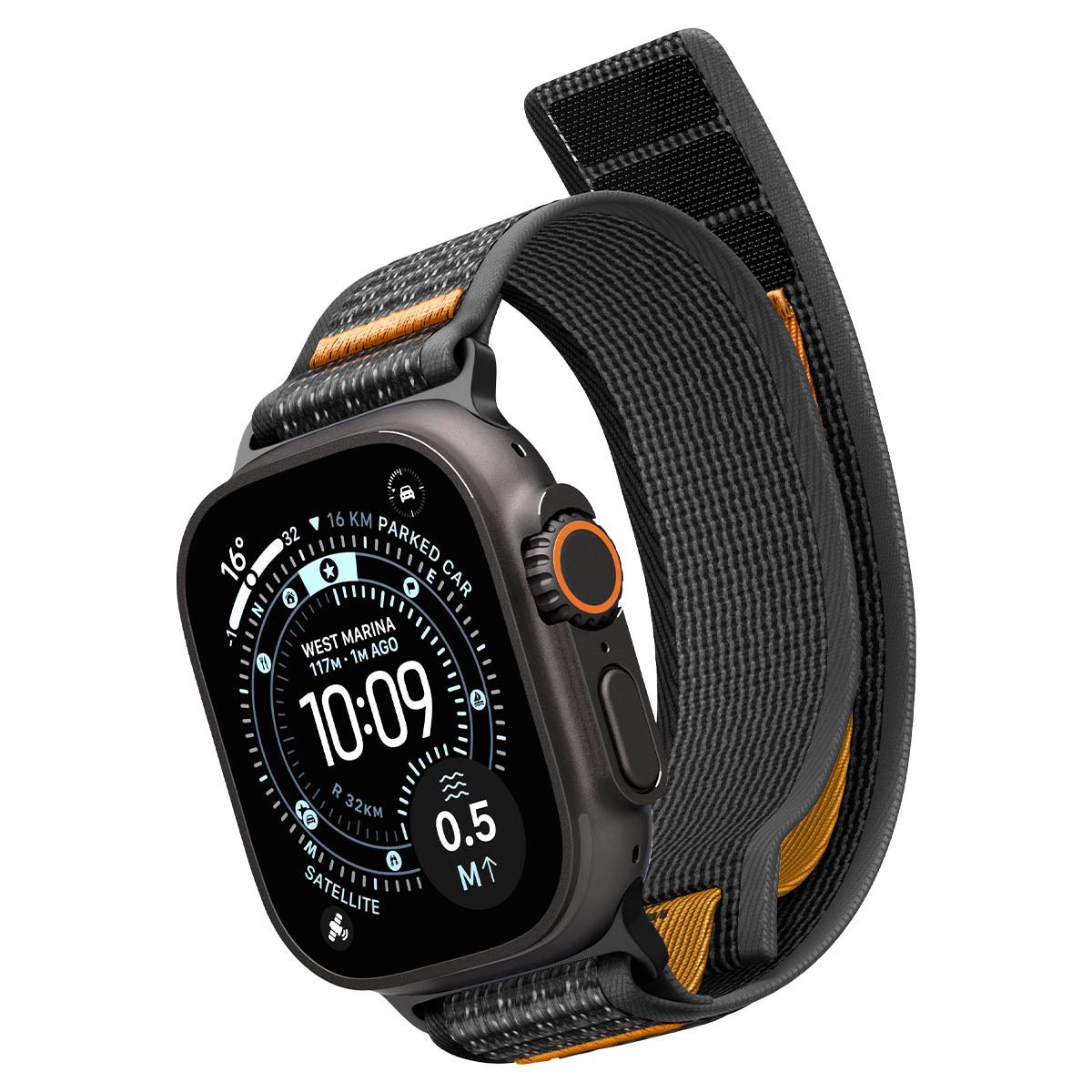 Spigen Athlex Air 2 Active Band, black orange - Apple Watch 49mm/46mm/45mm/44mm (3)