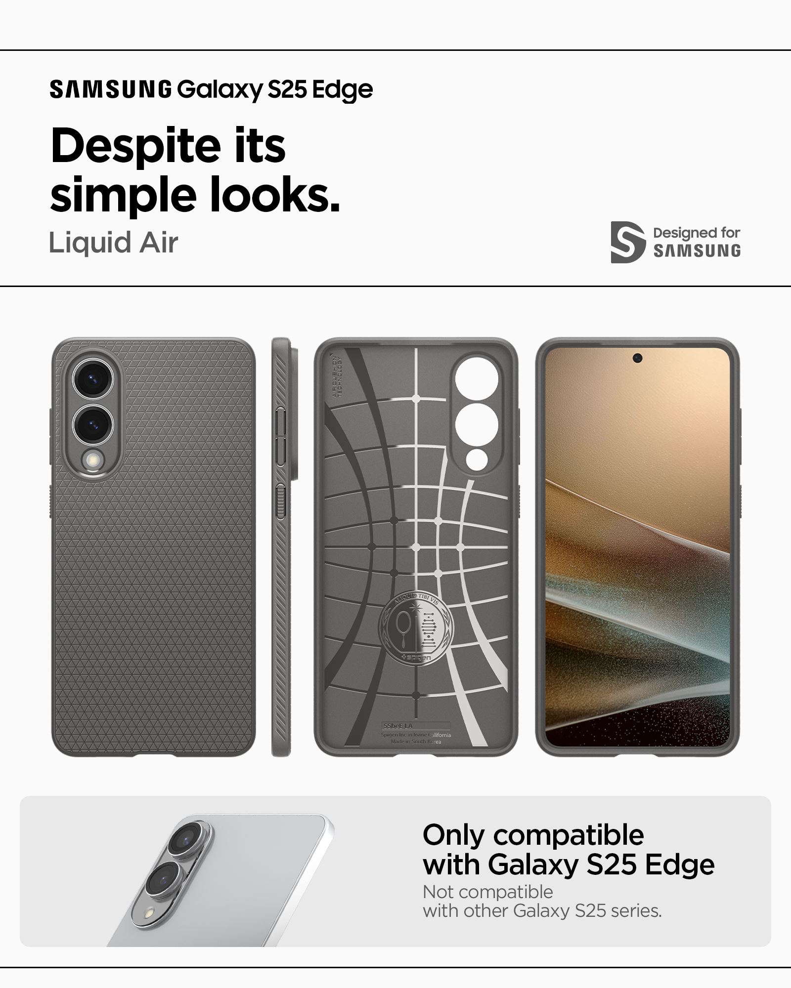 Spigen Liquid Air, marble gray - Samsung Galaxy S25 Edge (15)