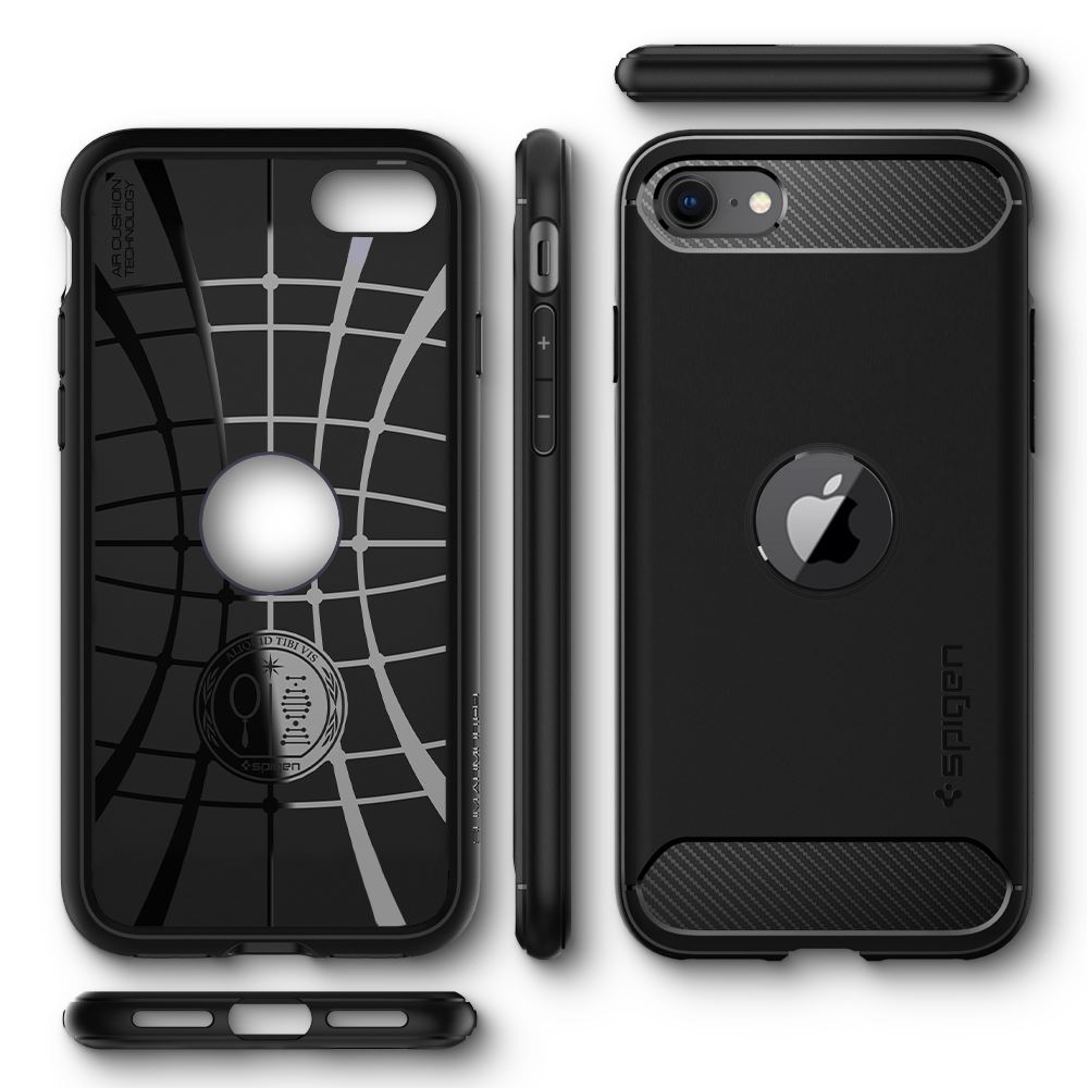 Spigen Rugged Armor, black - iPhone SE (2022/2020) (2)