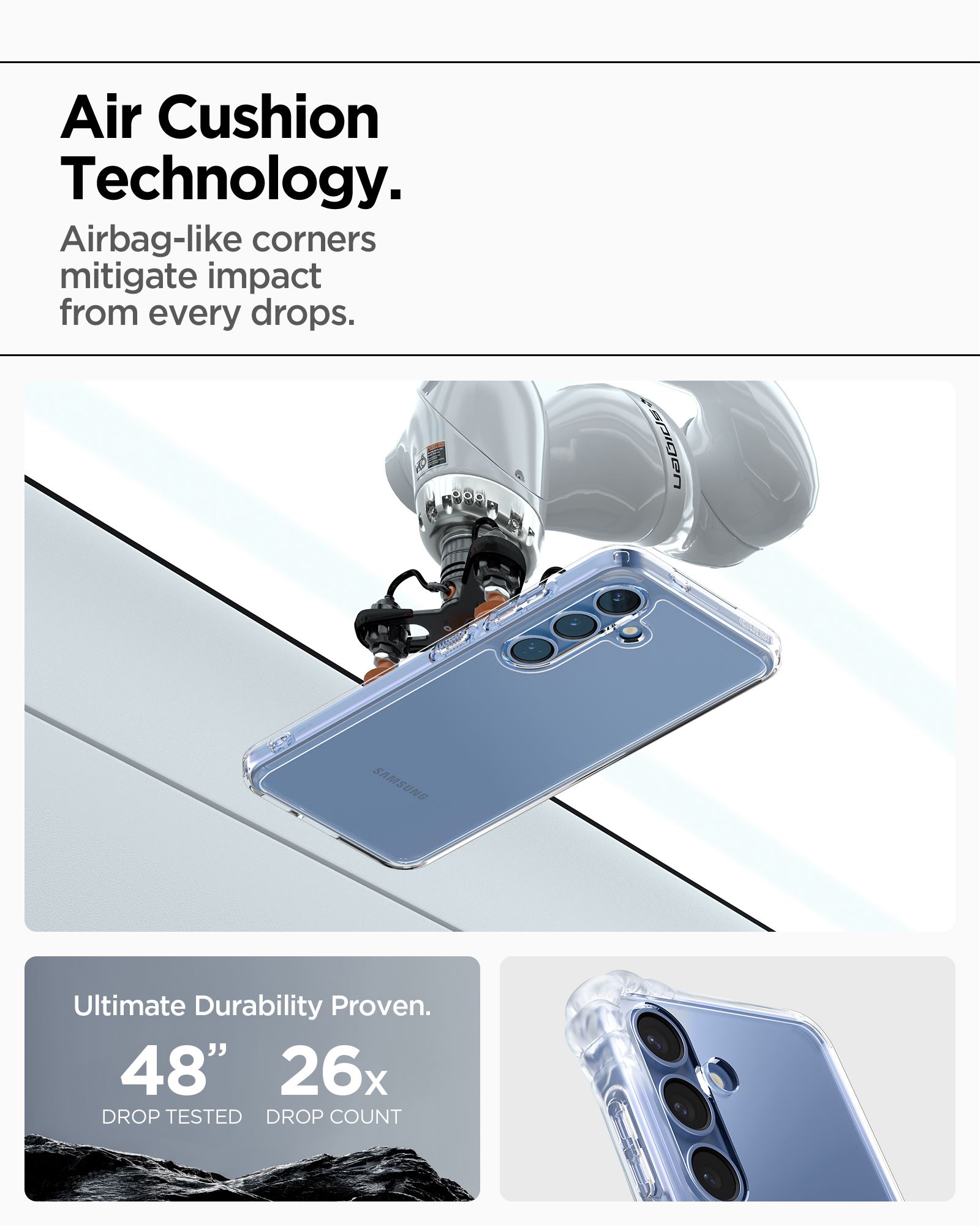 Spigen Ultra Hybrid, crystal clear - Samsung Galaxy S25+ (14)