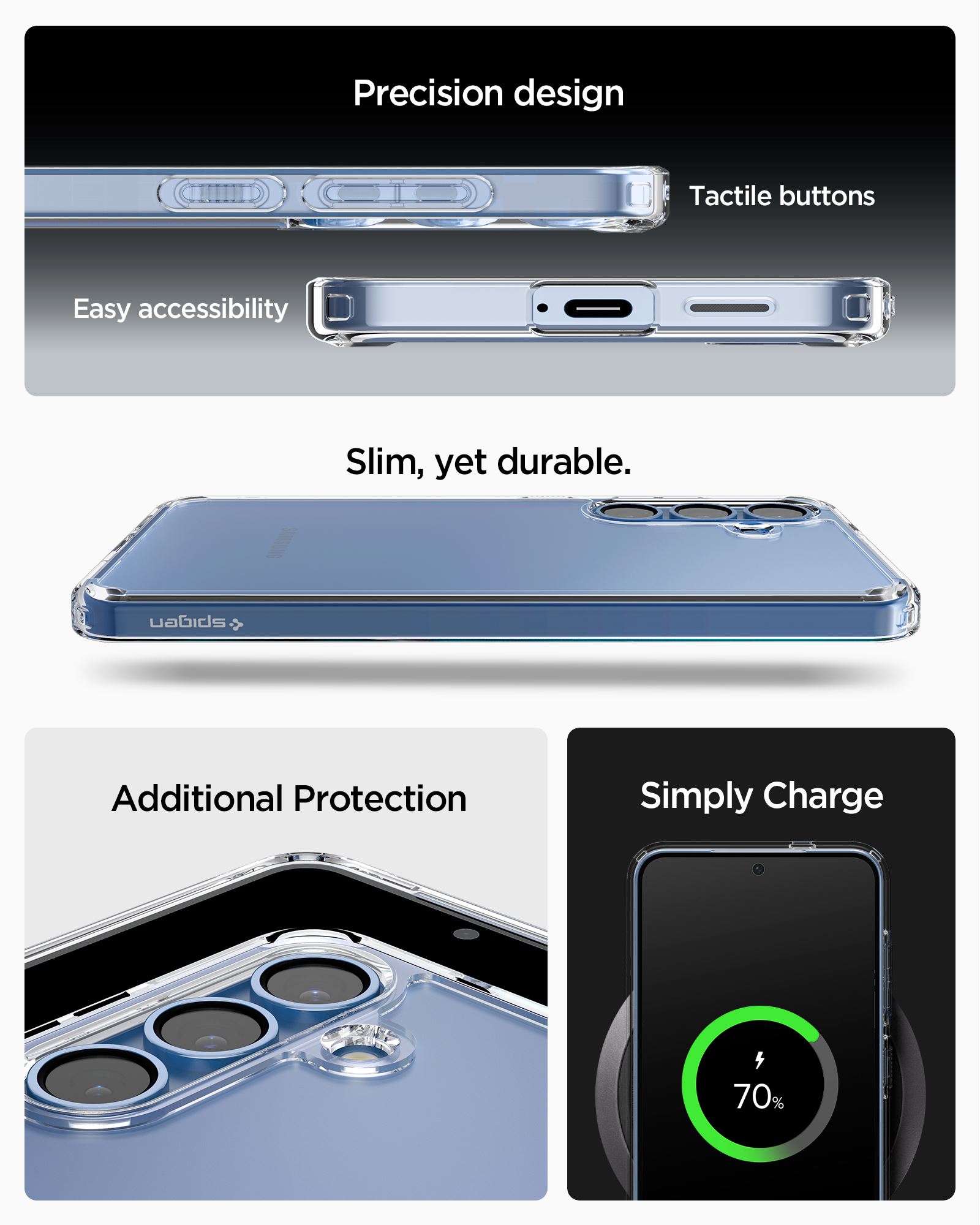 Spigen Ultra Hybrid, crystal clear - Samsung Galaxy S25+ (16)