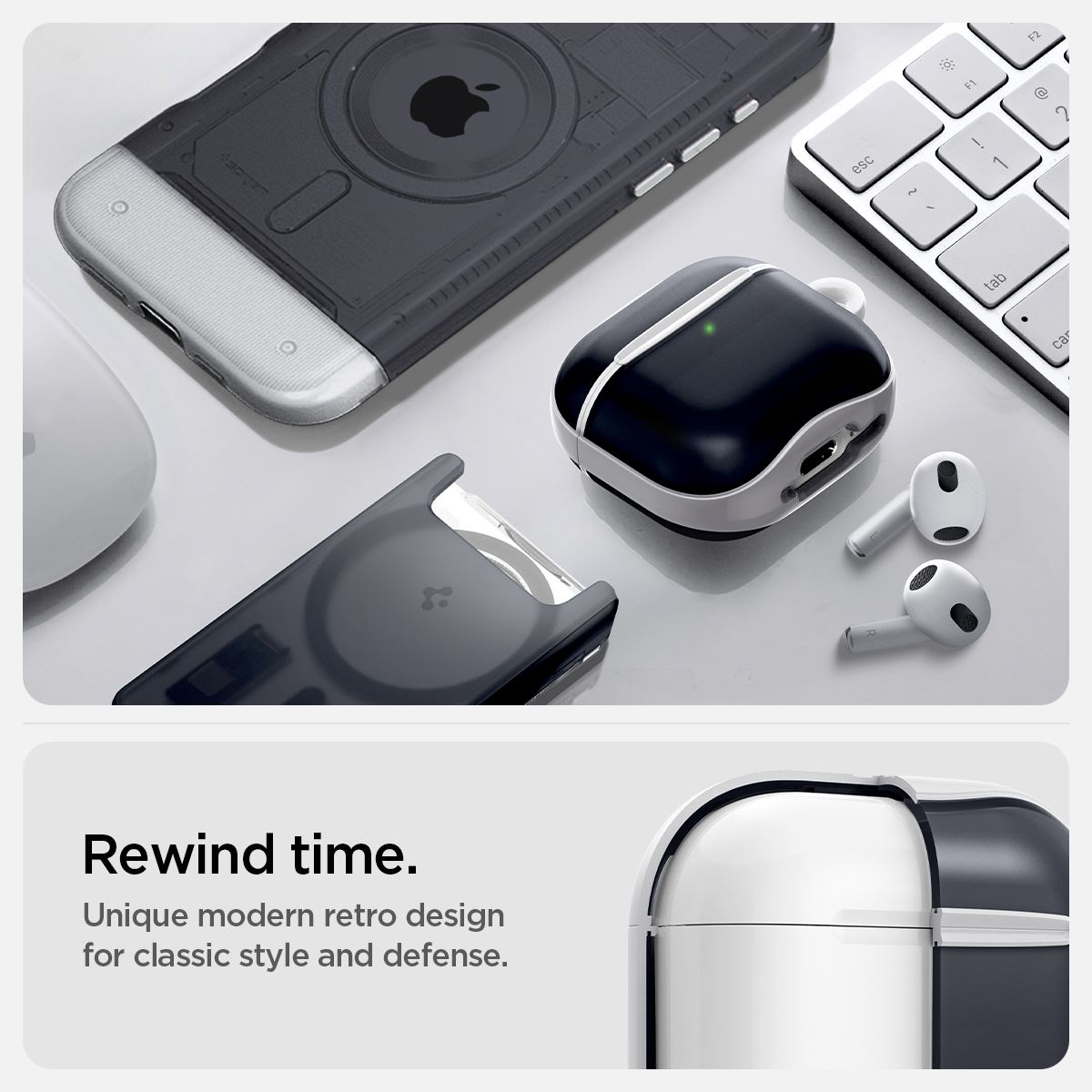 Spigen Classic C1, graphite - AirPods 4 (11)