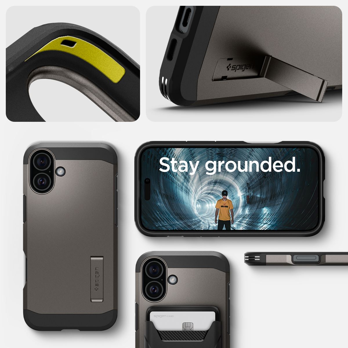 Spigen Tough Armor MagSafe, gunmetal - iPhone 16 Plus (17)