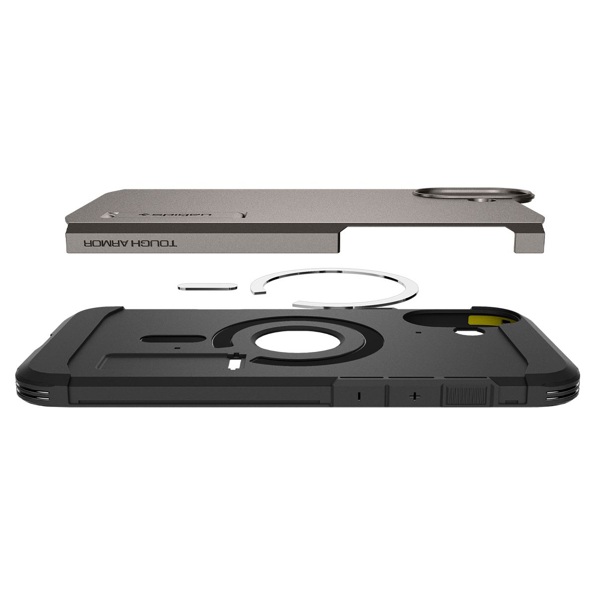 Spigen Tough Armor MagSafe, gunmetal - iPhone 16 Plus (8)