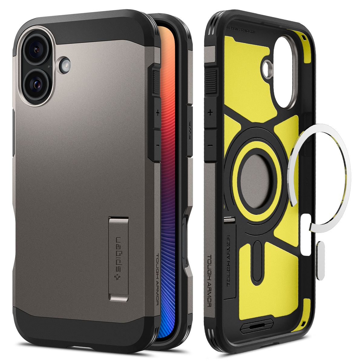 Spigen Tough Armor MagSafe, gunmetal - iPhone 16 Plus