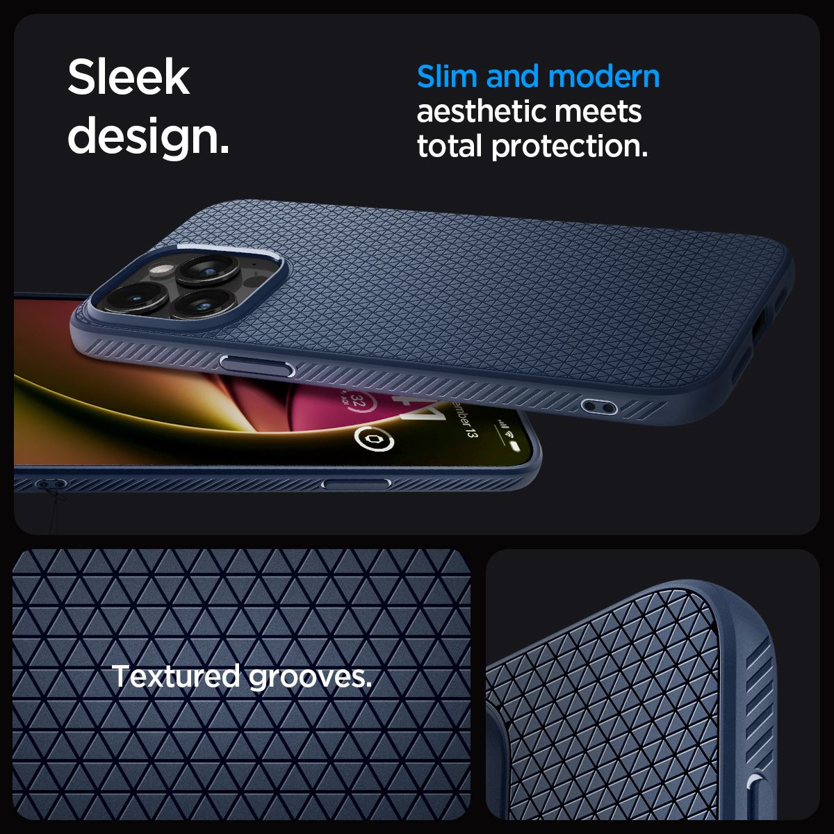 Spigen Liquid Air, navy blue - iPhone 15 Pro (15)