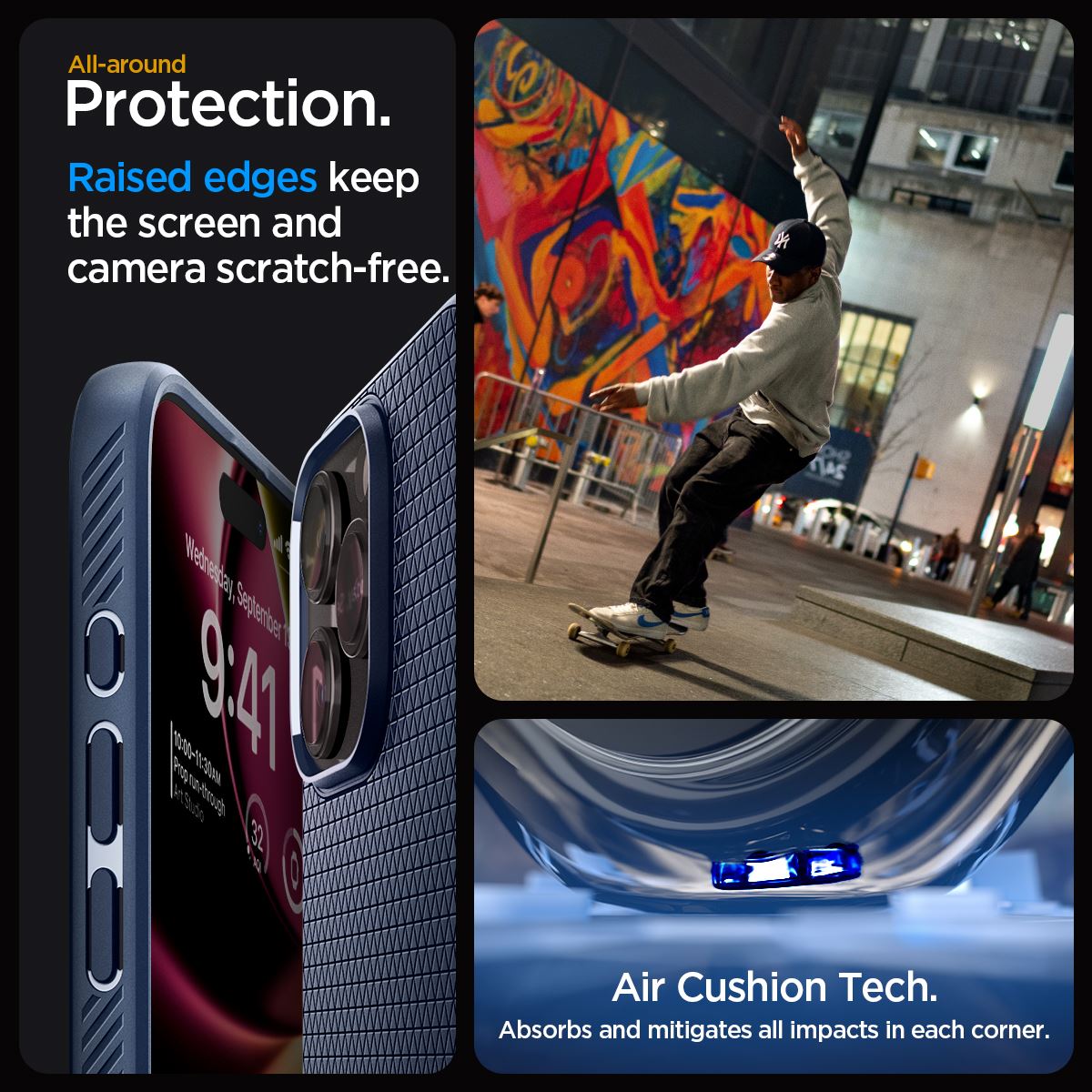 Spigen Liquid Air, navy blue - iPhone 15 Pro (17)