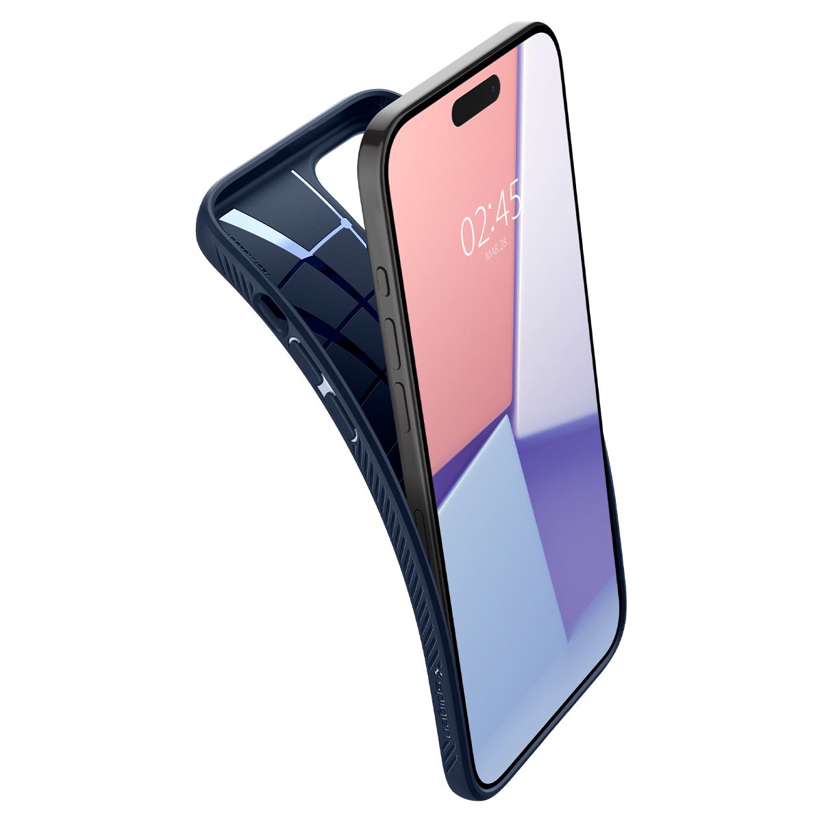 Spigen Liquid Air, navy blue - iPhone 15 Pro (7)