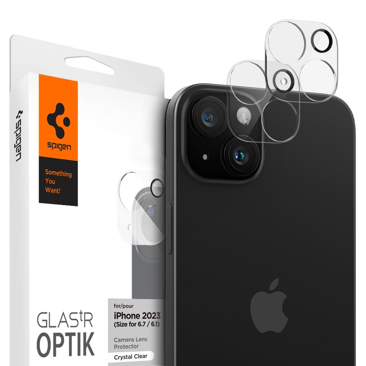 Spigen Glass tR Optik 2 Pack, crystal clear - iPhone 15/15 Plus/14/14 Plus (1)