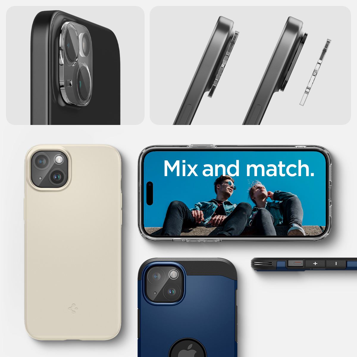 Spigen Glass tR Optik 2 Pack, crystal clear - iPhone 15/15 Plus/14/14 Plus (12)
