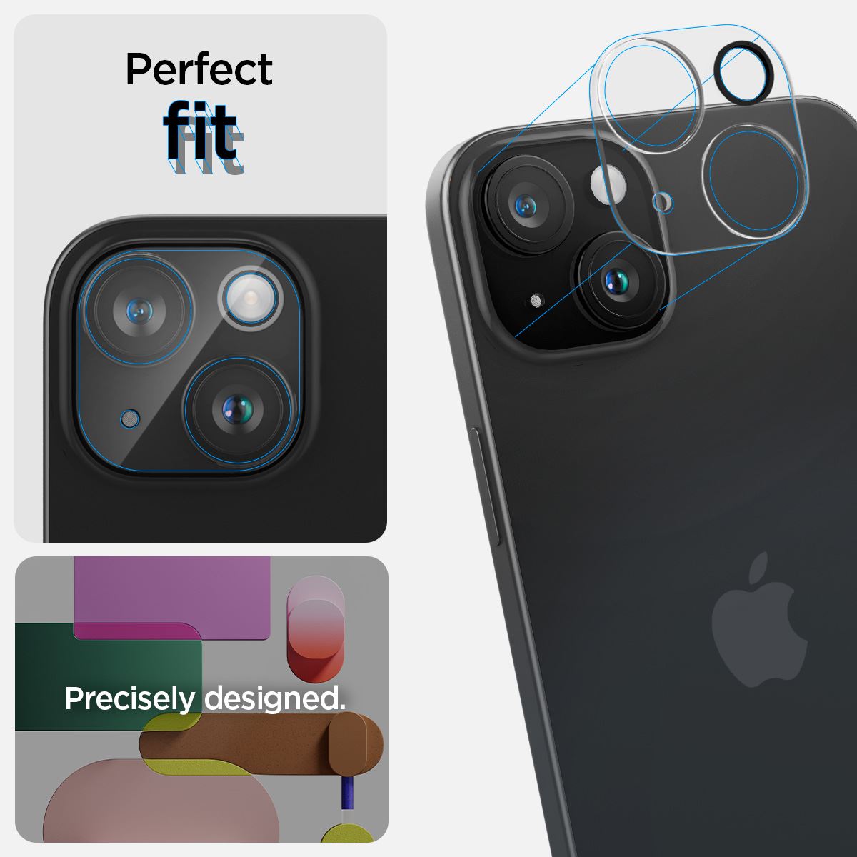 Spigen Glass tR Optik 2 Pack, crystal clear - iPhone 15/15 Plus/14/14 Plus (9)