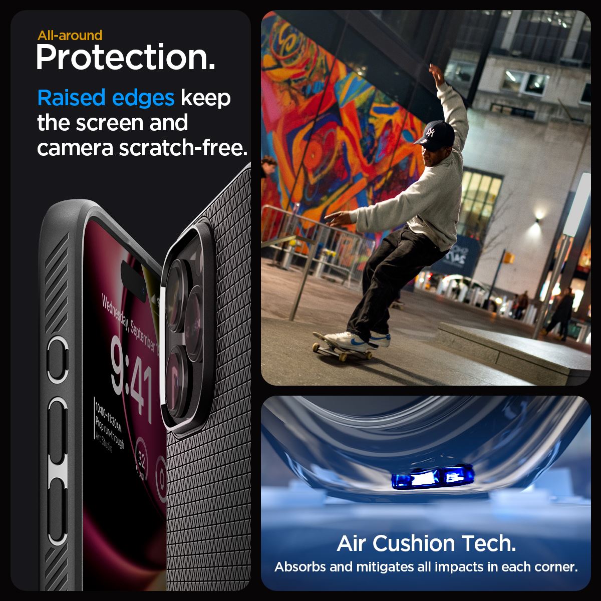 Spigen Liquid Air, matte black - iPhone 15 Pro (17)