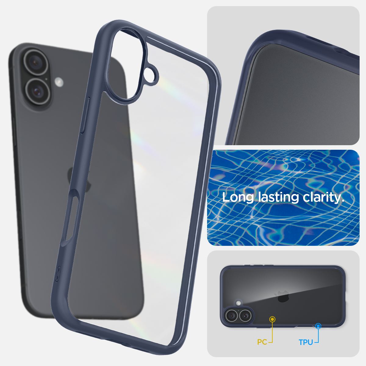 Spigen Ultra Hybrid, navy blue - iPhone 16 (10)